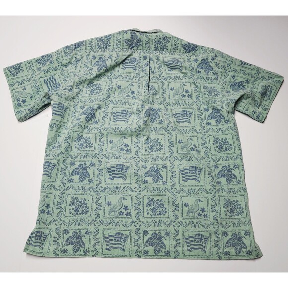 Reyn Spooner Kloth Lahaina Sailor Pullover Leaf Green Hawaiian All Over Print - Picture 3 of 9
